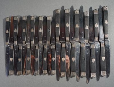 Suite de COUTEAUX de table et couteaux à fromage, la lame en acier ino - Photo 1