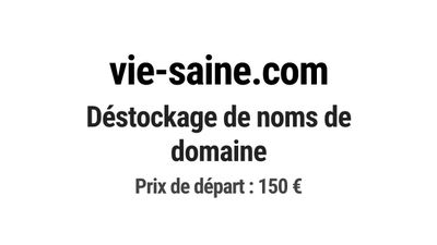 Nom de domaine vie-saine.com. Catégorie: Santé et médical.