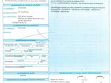 a close up of a document with a barcode on it