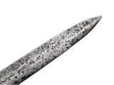 a large knife that is sitting on top of a table