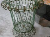 two baskets that are sitting on a table