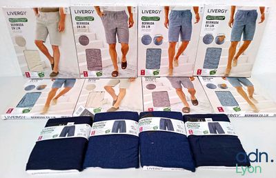 a lot of men ' s underwear on display on the table