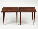 pair of mid century danish teak side tables