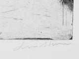 an image of a black and white drawing of a building with a clock on it