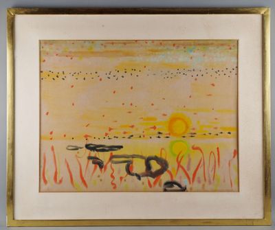 WEBER Vincent (1902-1990). Technique mixte signée Vincent We…