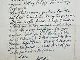 an old letter written on a piece of paper with writing on it