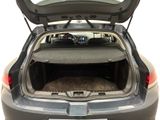 the back of a car with the trunk open and a dog in the back seat