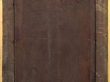 an image of a painting of a wooden frame with a brown background