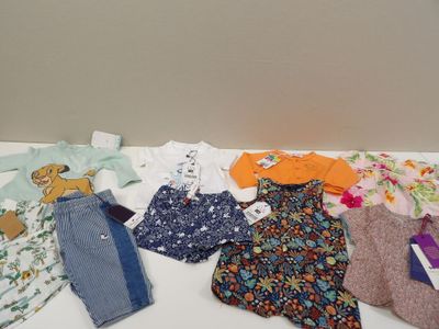 a lot of clothes that are on a table