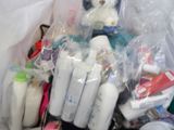 a pile of toiletries and other items in a plastic bag
