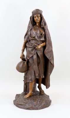 HOTTOT Louis (1834-1905), Jeune mauresque à la cruche près d…