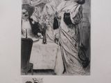 an old picture of a couple of women standing next to each other
