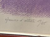 an image of a picture of a painting with a purple background