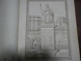 un dessin représentant une statue posée sur une table