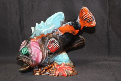 Statue de poisson dans le gout de VALLAURIS