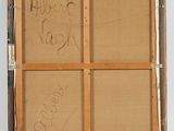 an old picture of a piece of cardboard with writing on it