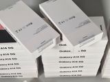 boxes of samsung galaxy a4s are stacked on top of each other
