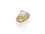 an 18k gold and diamond ring