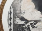 a picture of a painting of a woman sitting on a bed