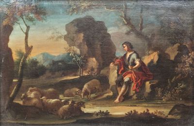 Pier Francesco Mola (entourage de), "Berger et son troupeau …