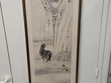 un tableau accroché au mur d'une cuisine
