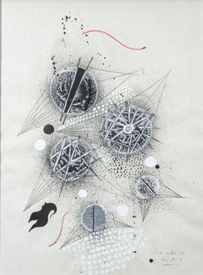 une image représentant un dessin en noir et blanc d'un tas de balles