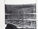 an image of a black and white photo of a piece of art