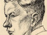 drawing of a man with a serious look on his face