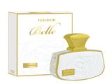 un flacon de parfum blanc à côté d'une boîte de parfum