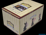 a small box with a picture of a cat on it