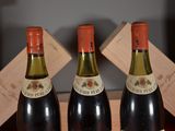 two bottles of wine sitting in a wooden box