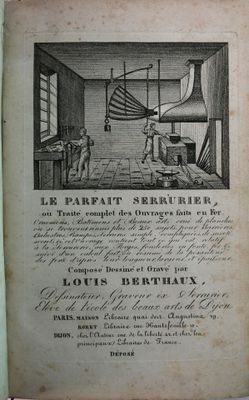 un vieux livre sur lequel figure le dessin d'un homme dans une pièce