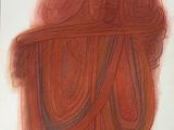 une image représentant un dessin de chaise aux motifs rouges et marron