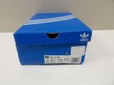 brand new adidas shoes in blue box with white stripes