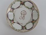 a plate with a picture of a man on it