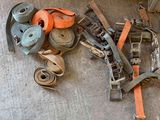 a lot of different types of straps on the floor