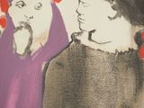 an image of a painting of two women with flowers in their hair