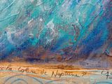 a painting of a wave coming in from the ocean