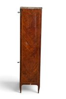 SECRETAIRE en bois marqueté. Plateau de marbre gris veiné, o… (photo 6)