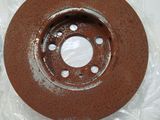 a chocolate cake on a plastic bag on a table