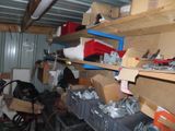 a room with a lot of boxes and boxes on the shelves