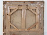 an old picture of a picture frame with a piece of wood in it