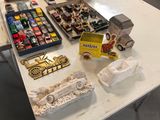 a table with a lot of toy cars on it