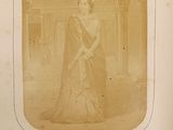 an old photo of a woman in a sari