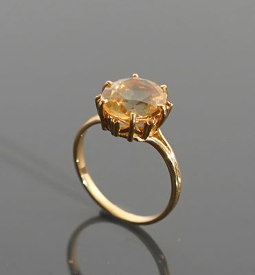 Bague de cocktail en or jaune 18K 750 millièmes ornée d'une …