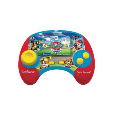 un gros plan sur une manette de jeu Nintendo Wii avec la Pat' Patrouille
