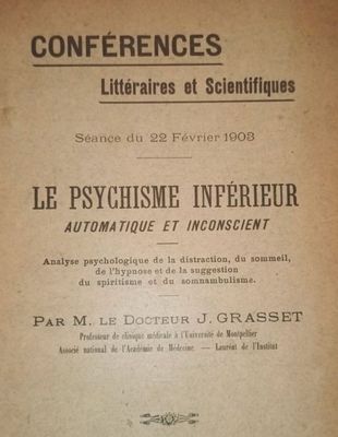 HYPNOTISME GRASSET (J.) Conférences littéraires et Scientifi…
