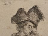 drawing of a bearded man with a hat and a beard
