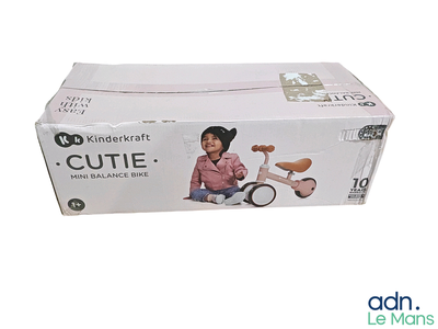 une petite fille assise sur un tricycle