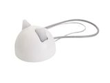 l'image d'un objet en forme de chat blanc sur fond blanc